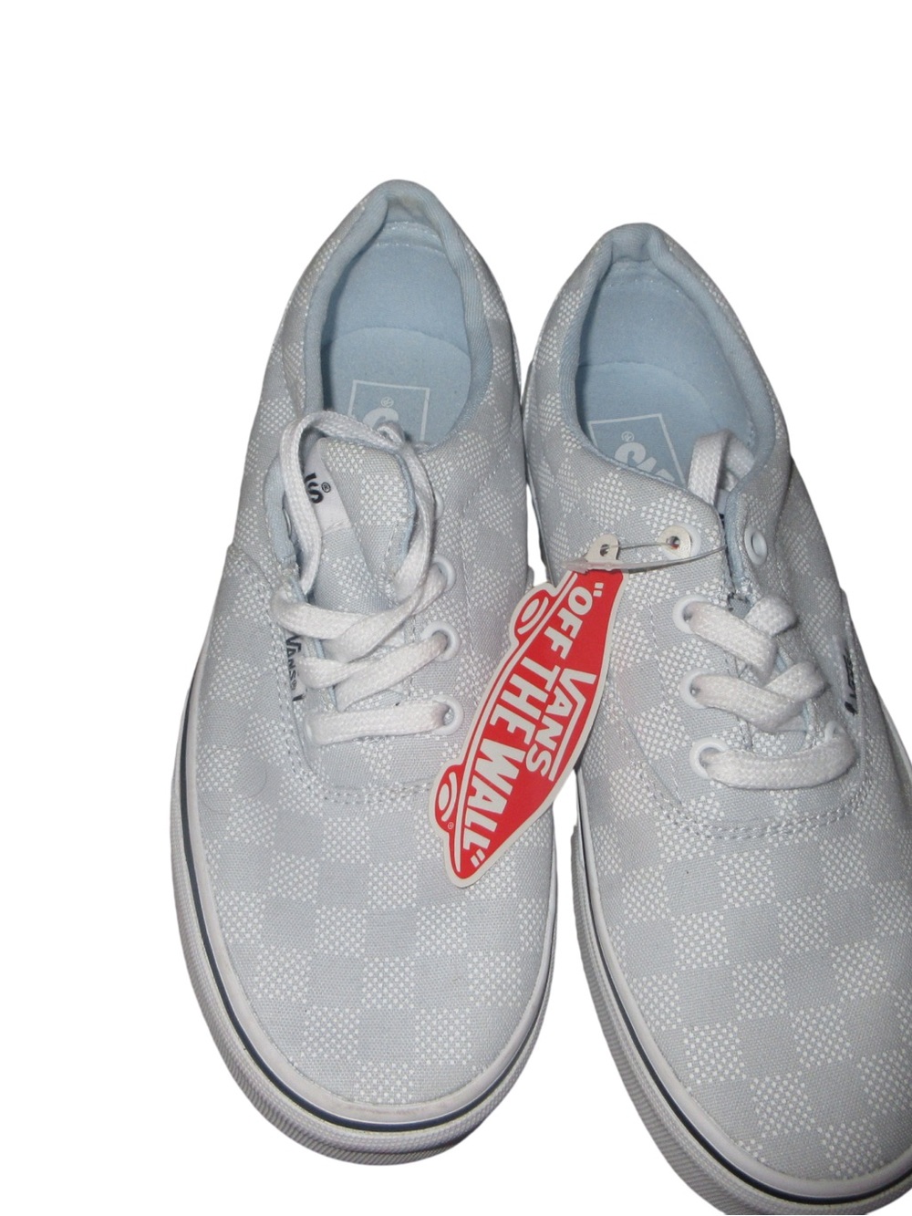 Vans Kids Light Gray Checkerboard Lace-Up Sneakers